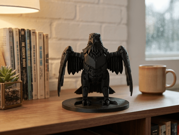 Mechanical Eagle - Robotic Bird of Prey Sculpture 3d model