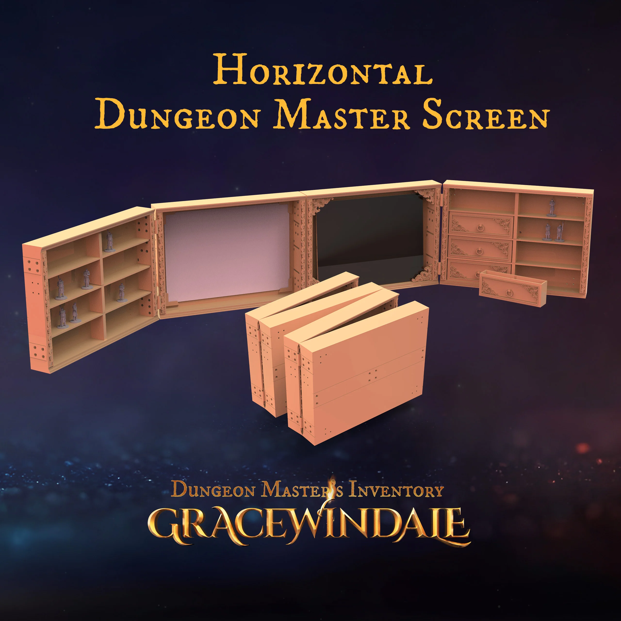 Horizontal DM Screen 3d model