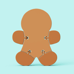 Articulated Gingerbread Man 3d model