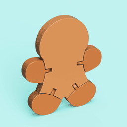 Articulated Gingerbread Man 3d model