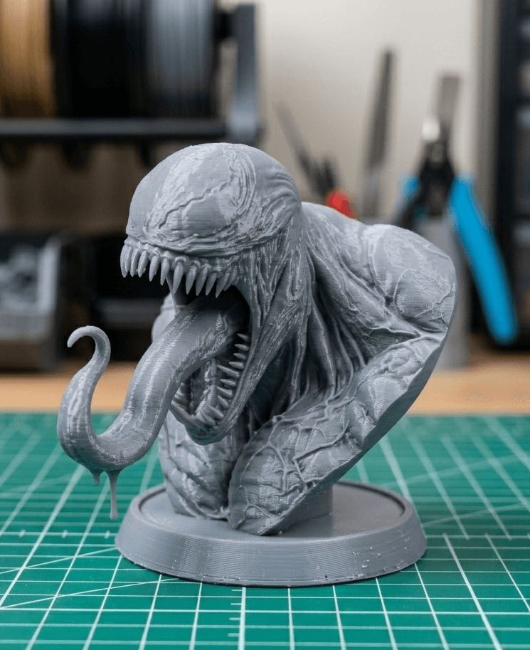 Venom Bust - Marvel Statue - Pre-supported STL 3D Model 3d model