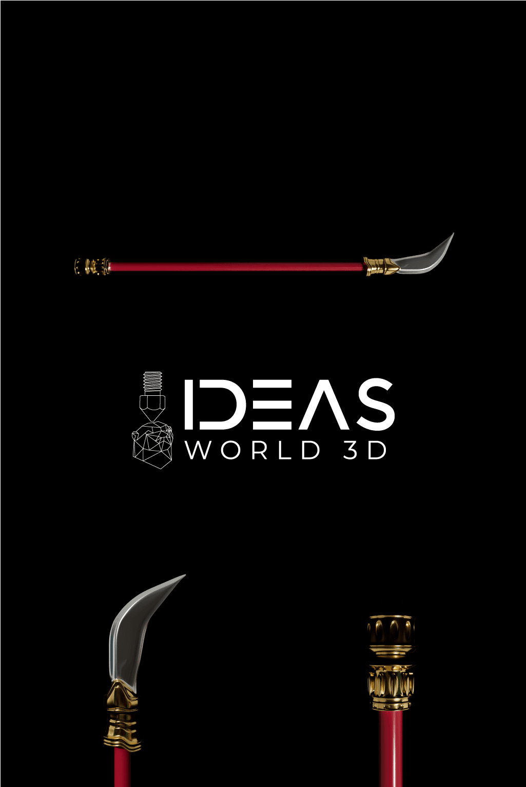 Jujutsu Kaisen Polearm for Cosplay 3d model