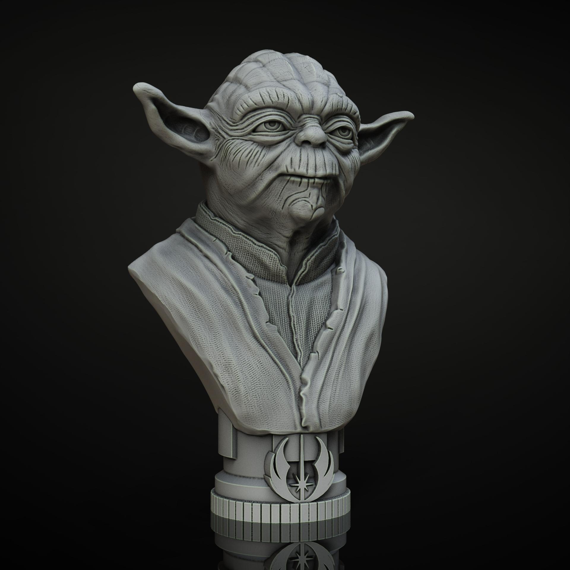 Yoda Bust (Pre-Supported) 3d model