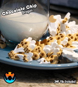 Chocolate Chip Cookie Dragon 3d model