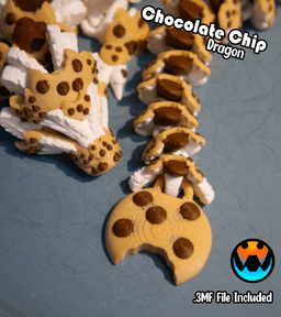 Chocolate Chip Cookie Dragon 3d model