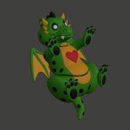 Scorch – Wiggle Budz Flexi Dragon 3d model