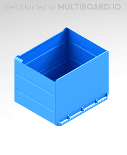 4x3x3 LU - Magnetic - Simple Multibin Drawer 3d model