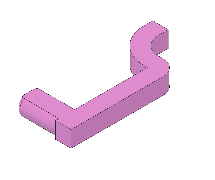 Blank Step file for Custom Pegboard Hooks. 3d model
