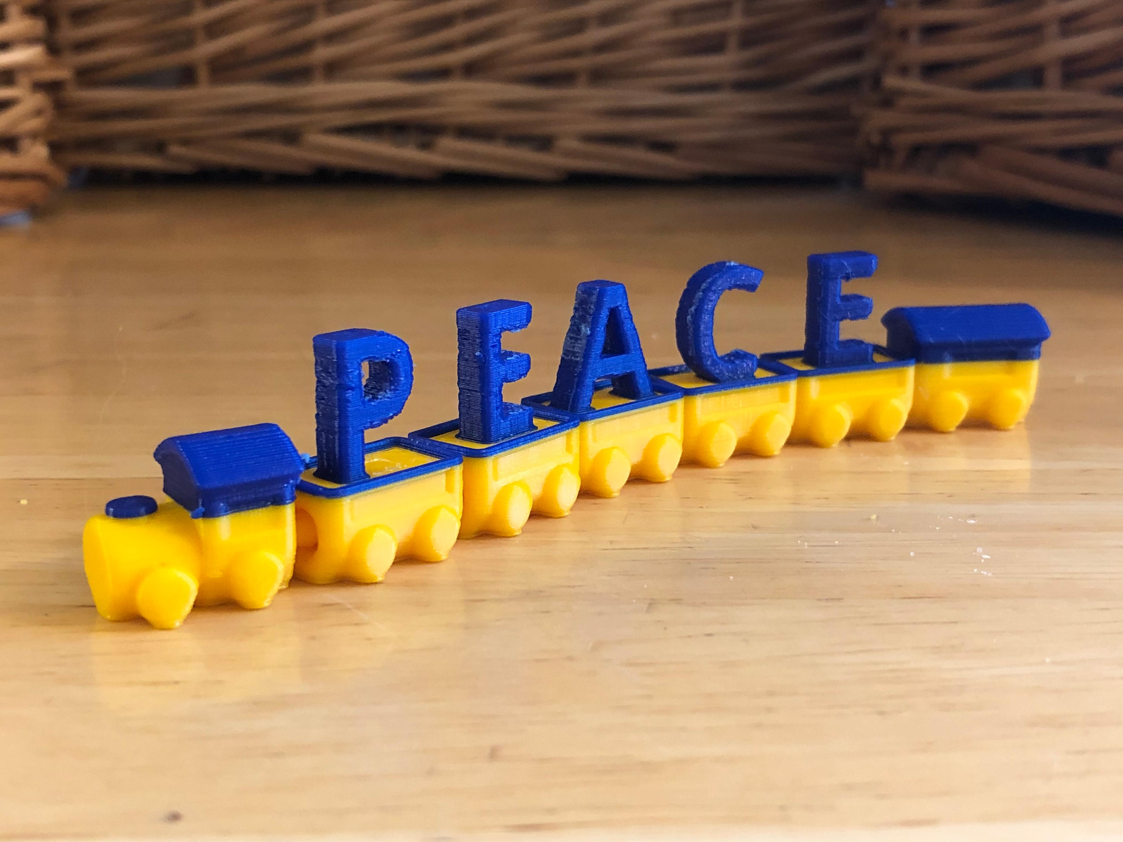 Print-in-place Trains: The Peace Package 3d model