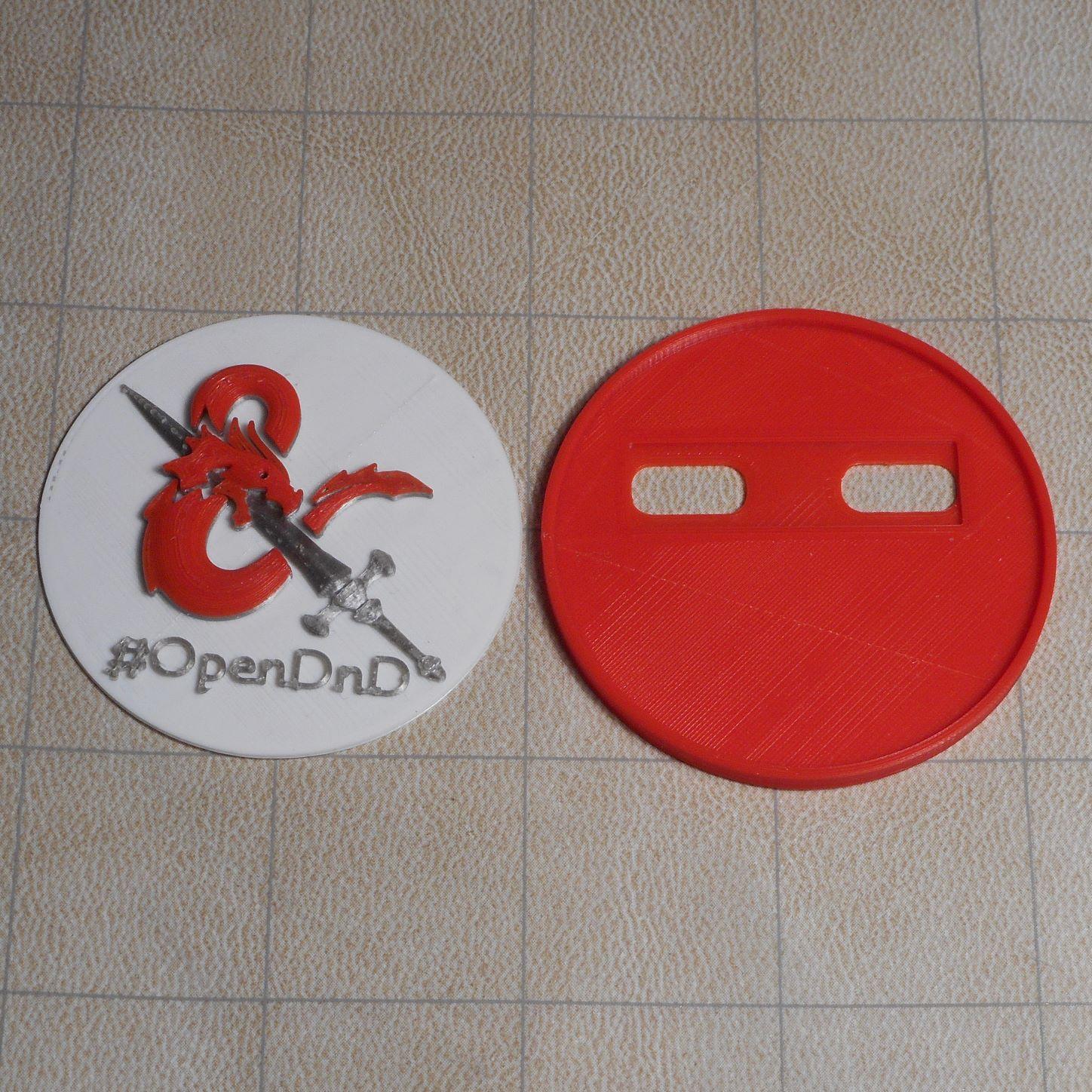 #OpenDnD Pin 3d model