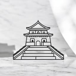 Great Wall Of China Line Art - Desktop Line Art 3d model