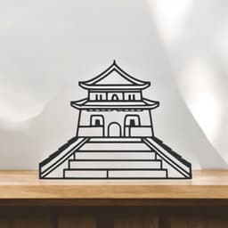 Great Wall Of China Line Art - Desktop Line Art 3d model