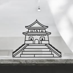 Great Wall Of China Line Art - Desktop Line Art 3d model