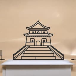 Great Wall Of China Line Art - Desktop Line Art 3d model