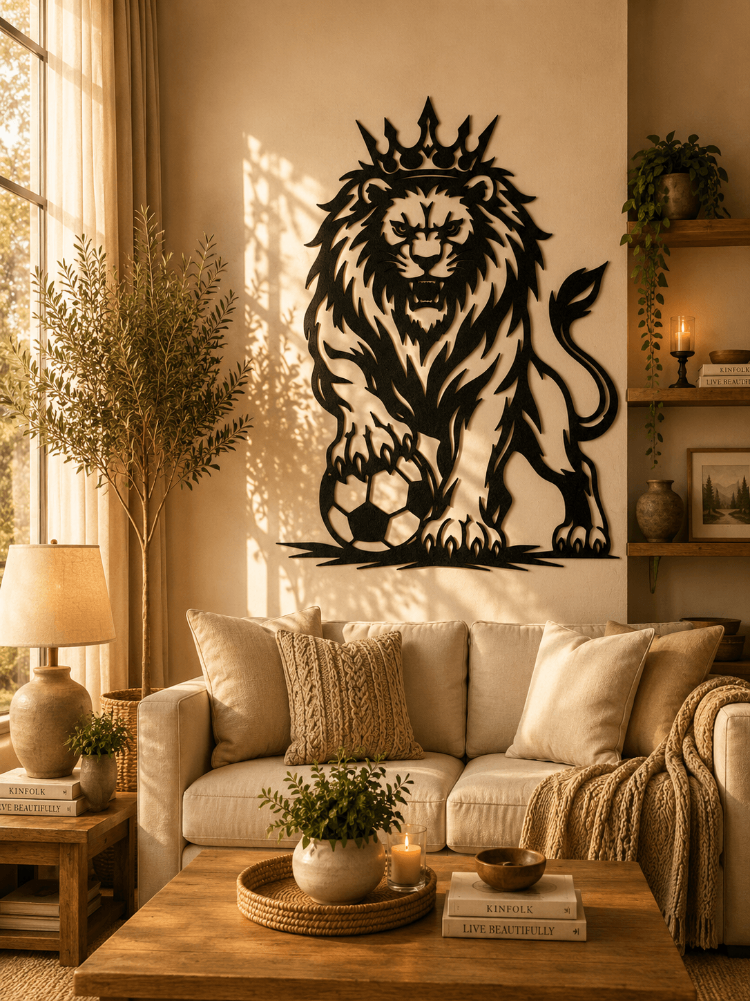 Lion King Soccer Wall Art.stl 3d model