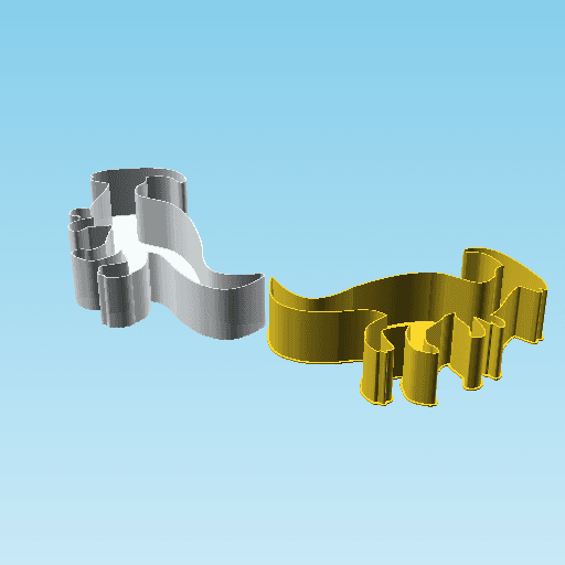 Dinosaur Icon 00C6, nestable box (v2) 3d model