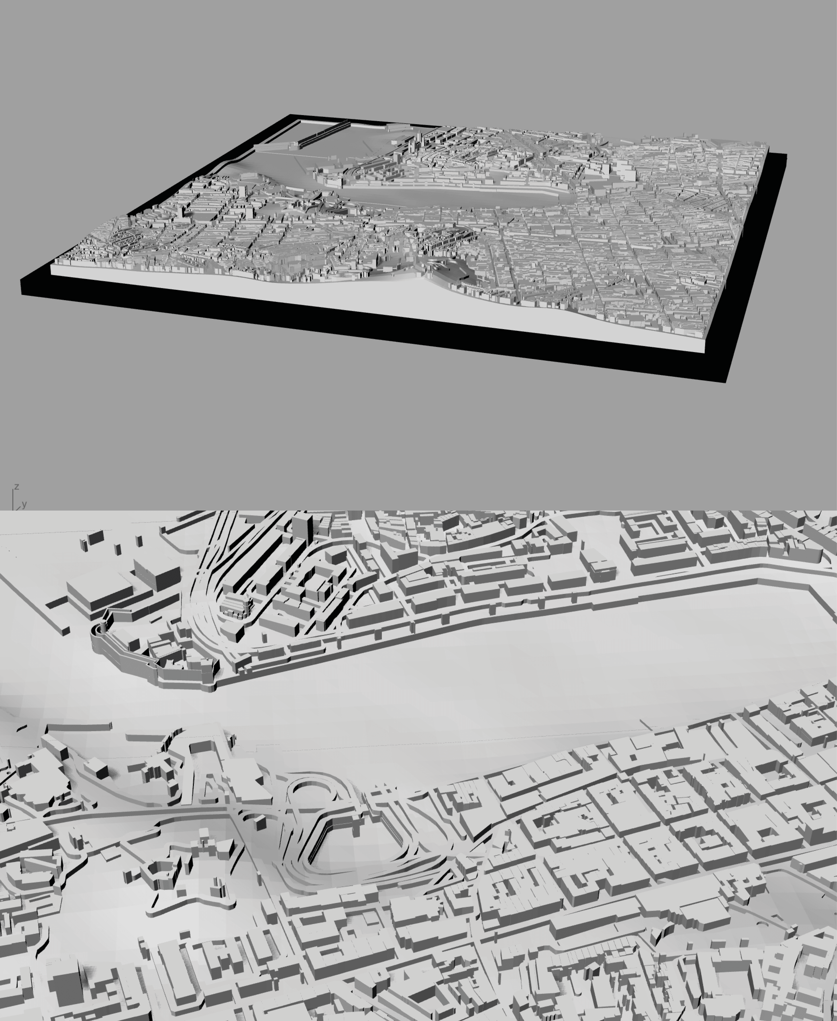 MARSEILLE, Skyline 3d map 3d model