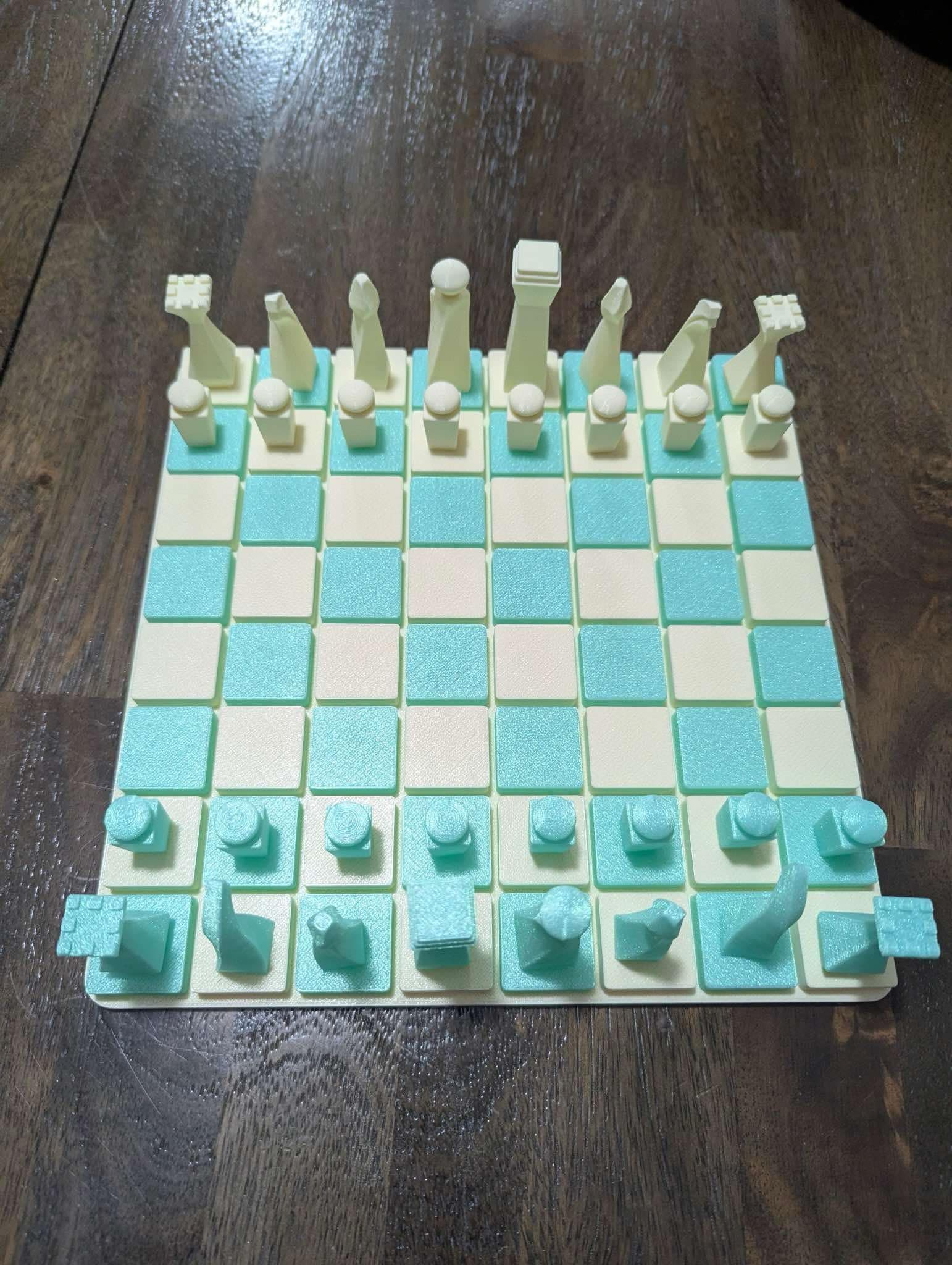 Printed in polymaker celestial green and Eureka bone white