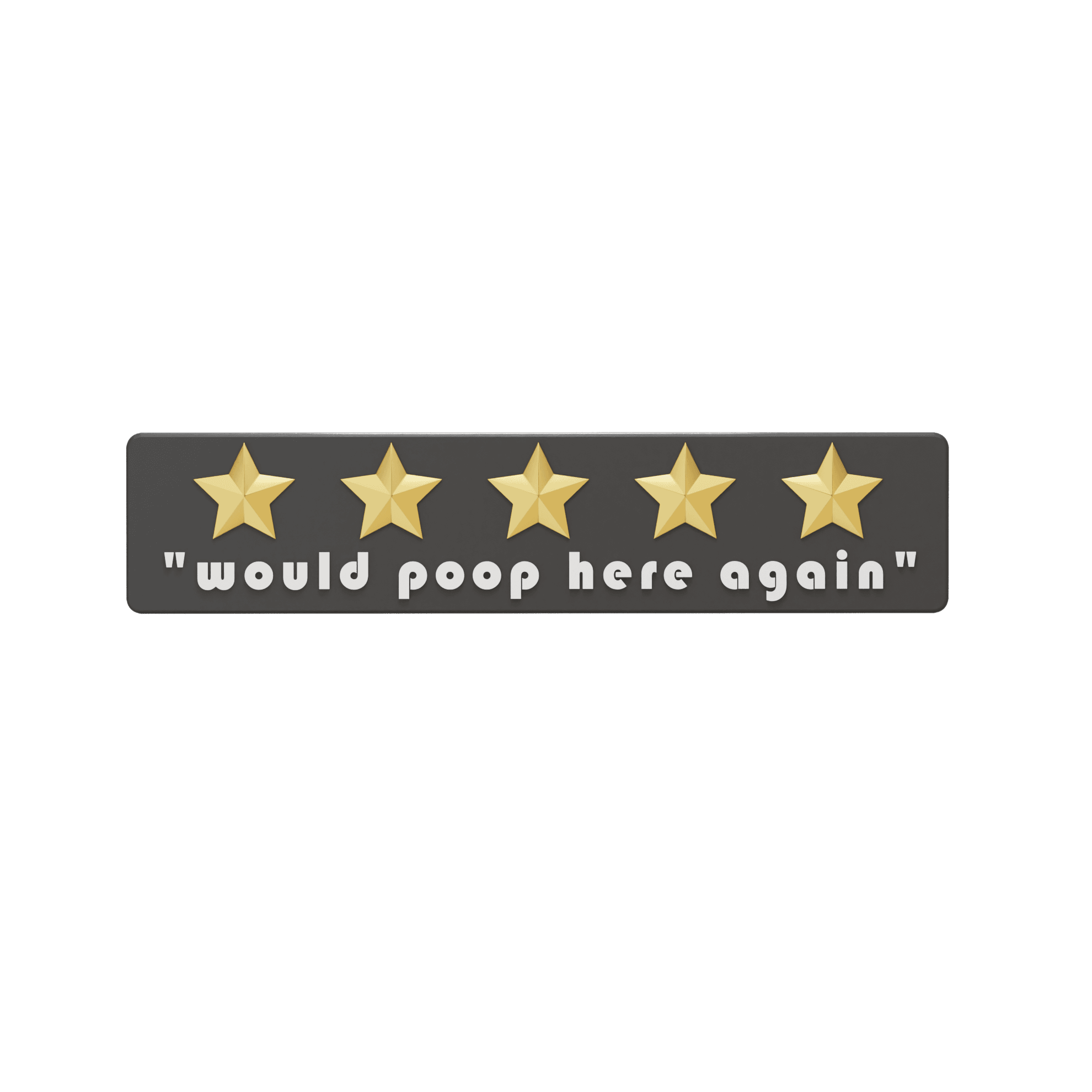5 Star Poop Rating 3d model