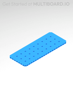10x4 MU - Small Thread MU - MultiBoard Plate 3d model
