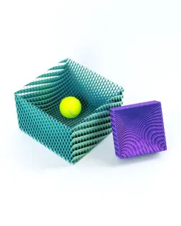 CORRUGA Square Bowl // Large 3d model