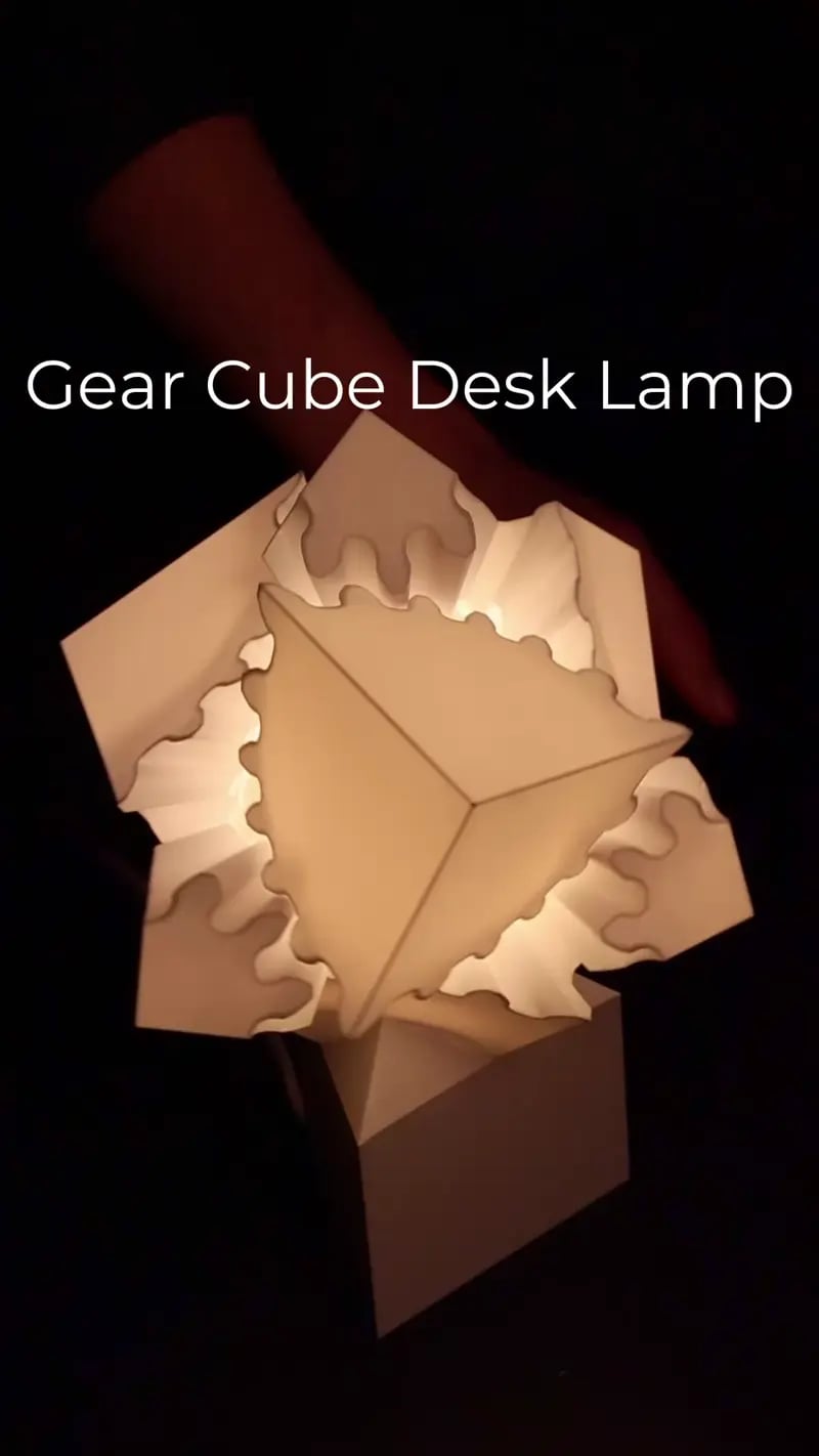 Gear Cube Desk Lamp 3d model
