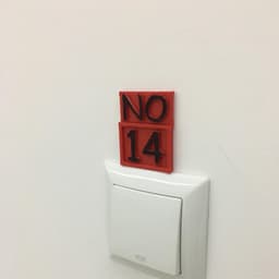 Short of door number and number 14 3d model