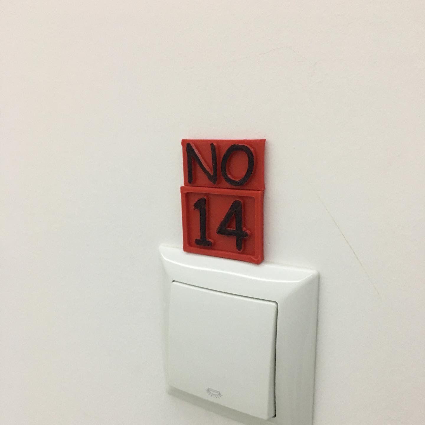 Short of door number and number 14 3d model
