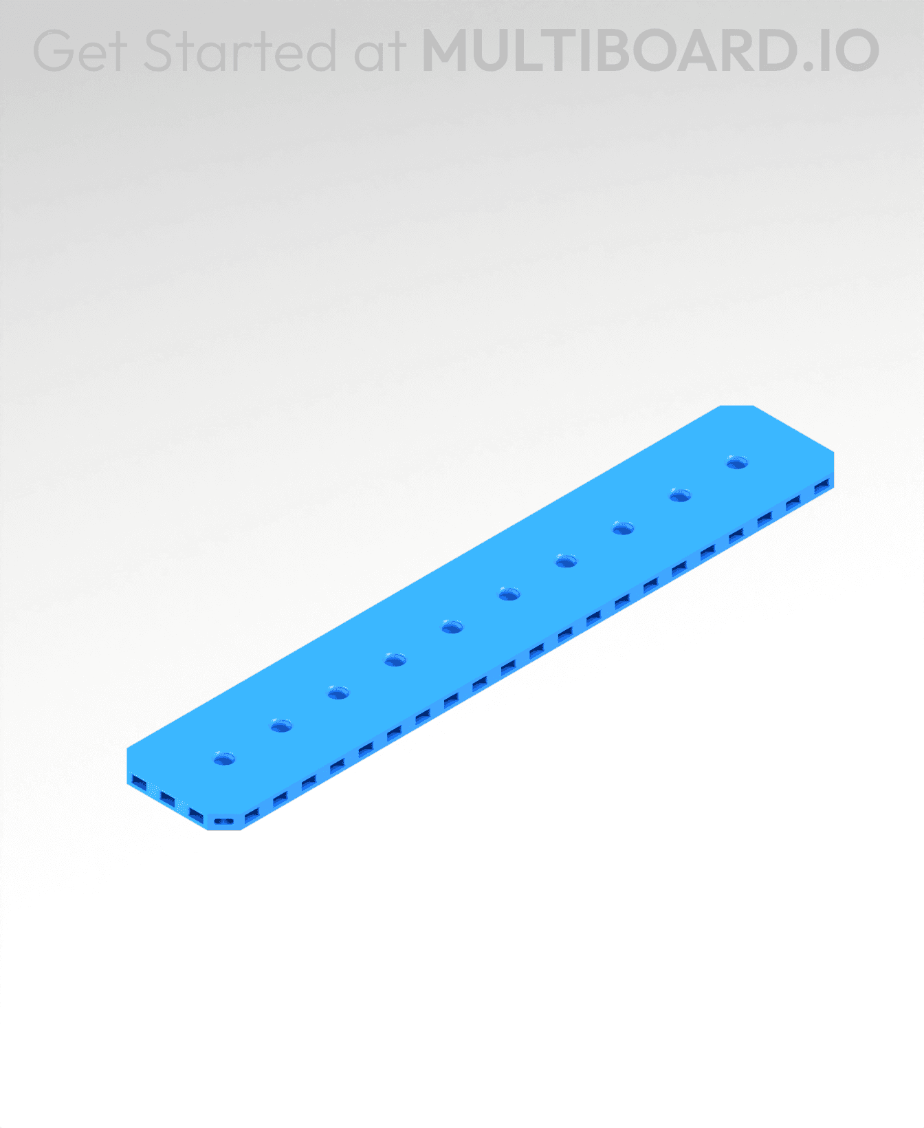 11x2 MU - Small Thread MU - MultiBoard Plate 3d model
