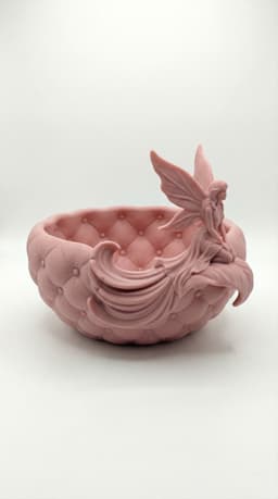 Fairy Entryway Catchall Bowl – Tufted Fantasy Key Holder Organizer Home Decor 3d model