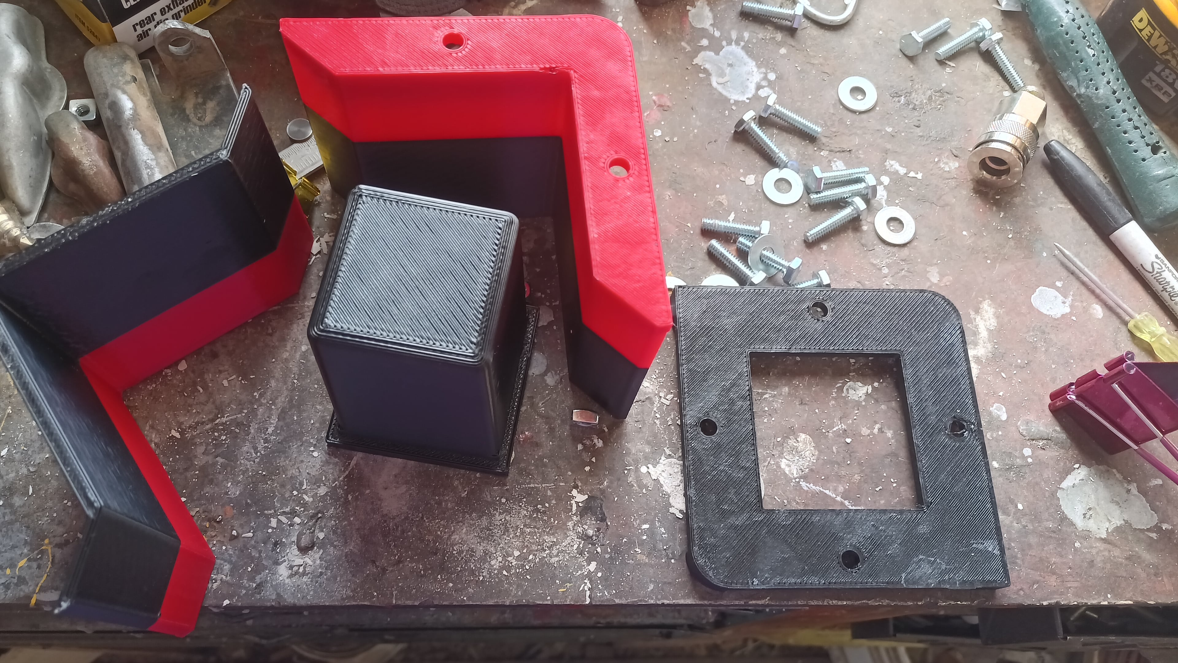 Cement concrete resign plaster pot mold square V2 3d model