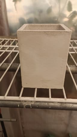Cement concrete resign plaster pot mold square V2 3d model