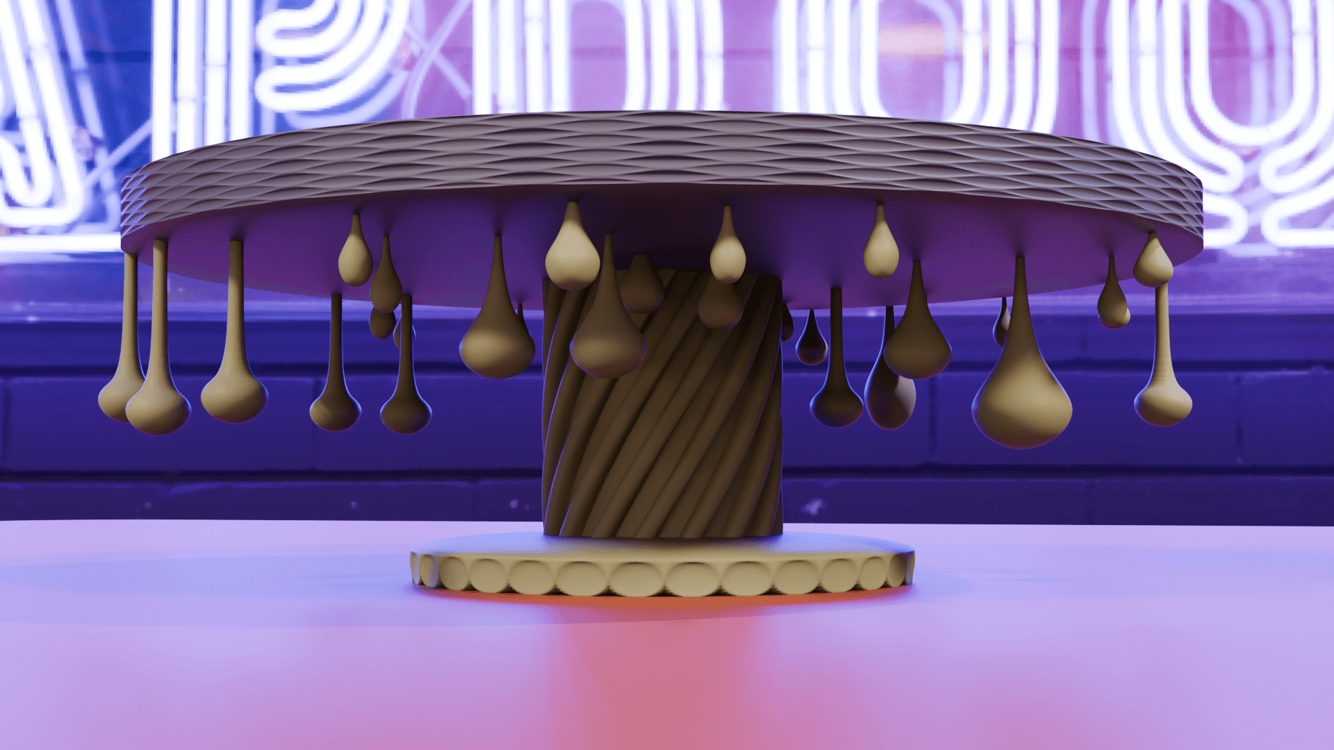 Dripping Pedestal Cake Stand 3d model