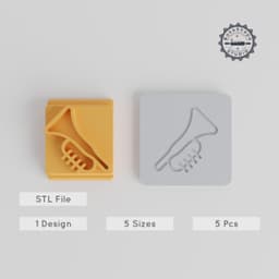 Tuba Stamp Tile Set, 5 Sizes, 20-40mm, Ideal for Clay, Cookies & Fondant, Party Celebration, Music & Brass Instrument Design PRODUCT_4779 3d model
