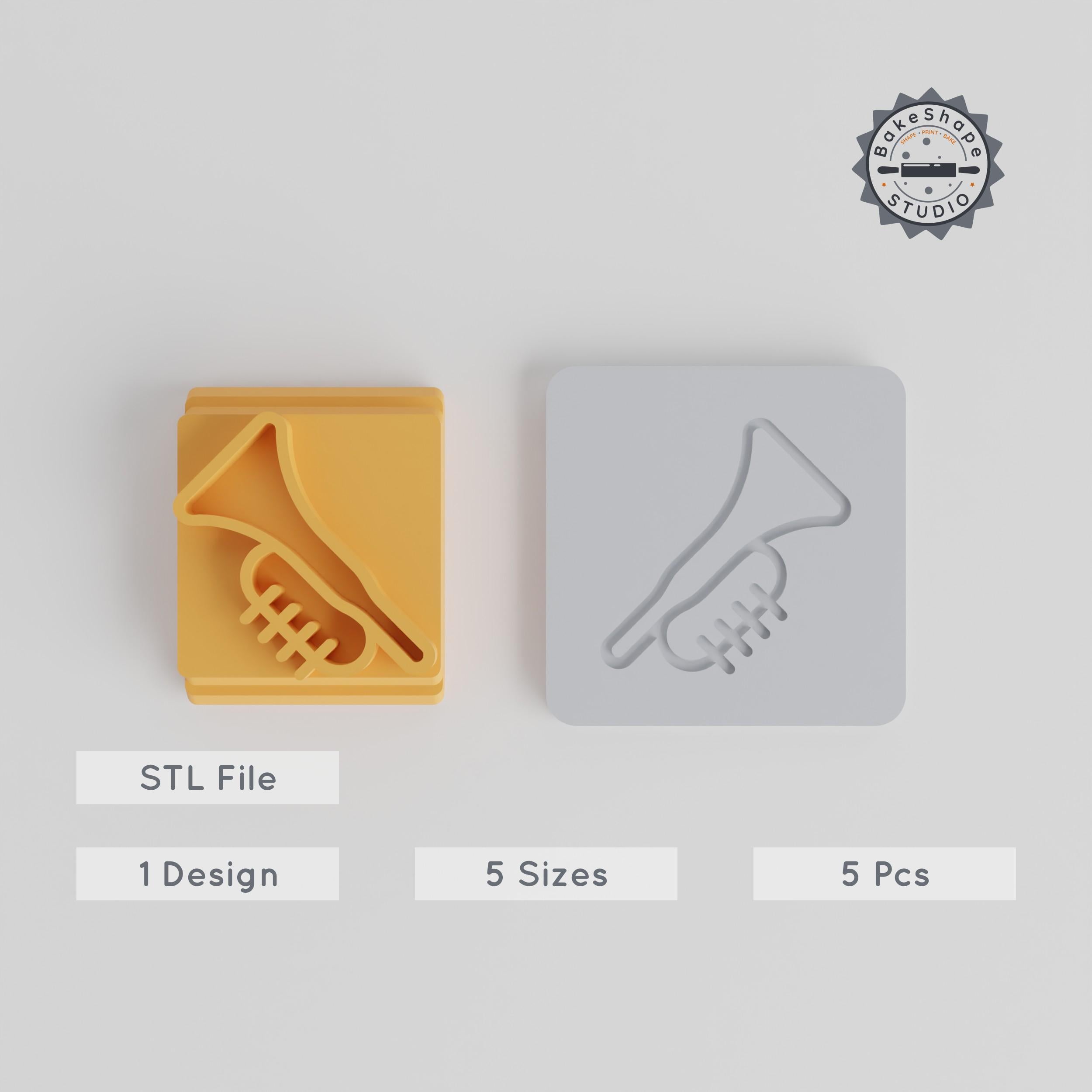 Tuba Stamp Tile Set, 5 Sizes, 20-40mm, Ideal for Clay, Cookies & Fondant, Party Celebration, Music & Brass Instrument Design PRODUCT_4779 3d model