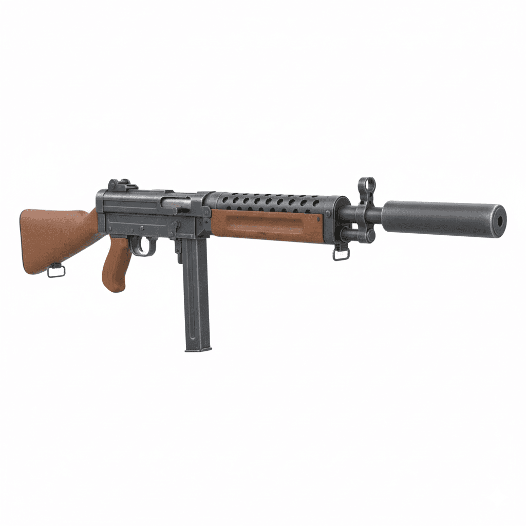 Gun Sten Mk V Military Tactical SMG 3d model
