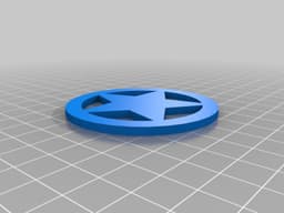 Proto-pasta Sheriff Star Badge Metal Composite Test Piece 3d model