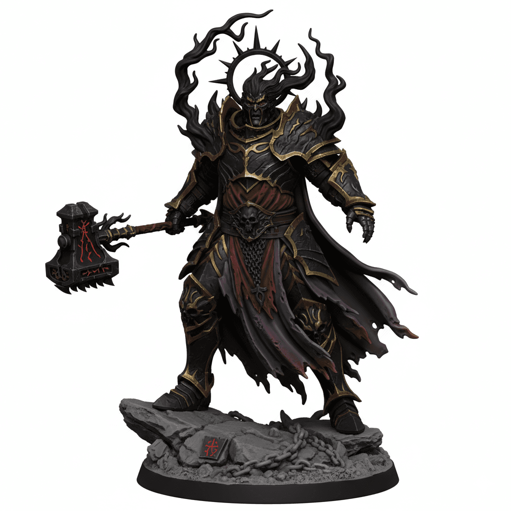 Corrupted Paladin Black Halo High Quality STL 3d model