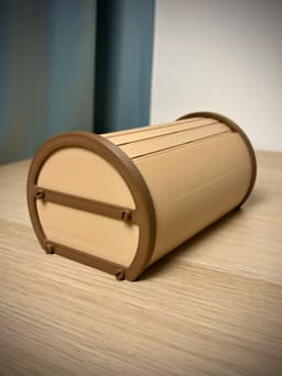 Cylinder Tambour Box | Roll top Storage | Organizer 3d model