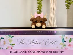 Highland Cow Monitor Buddy 3d model
