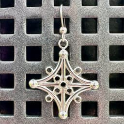 Snowflake Cross Earring 3d model
