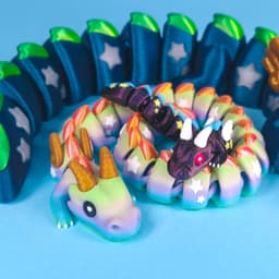 Flexi Star Dragon (Toy, Keychain & Magnet) 3d model