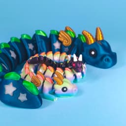 Flexi Star Dragon (Toy, Keychain & Magnet) 3d model