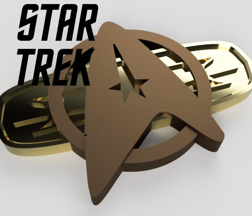 Star Trek TOS Combadge Keyring (one or two colour!) 3d model