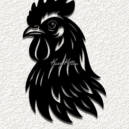 rooster chicken wall art home decor 3d model