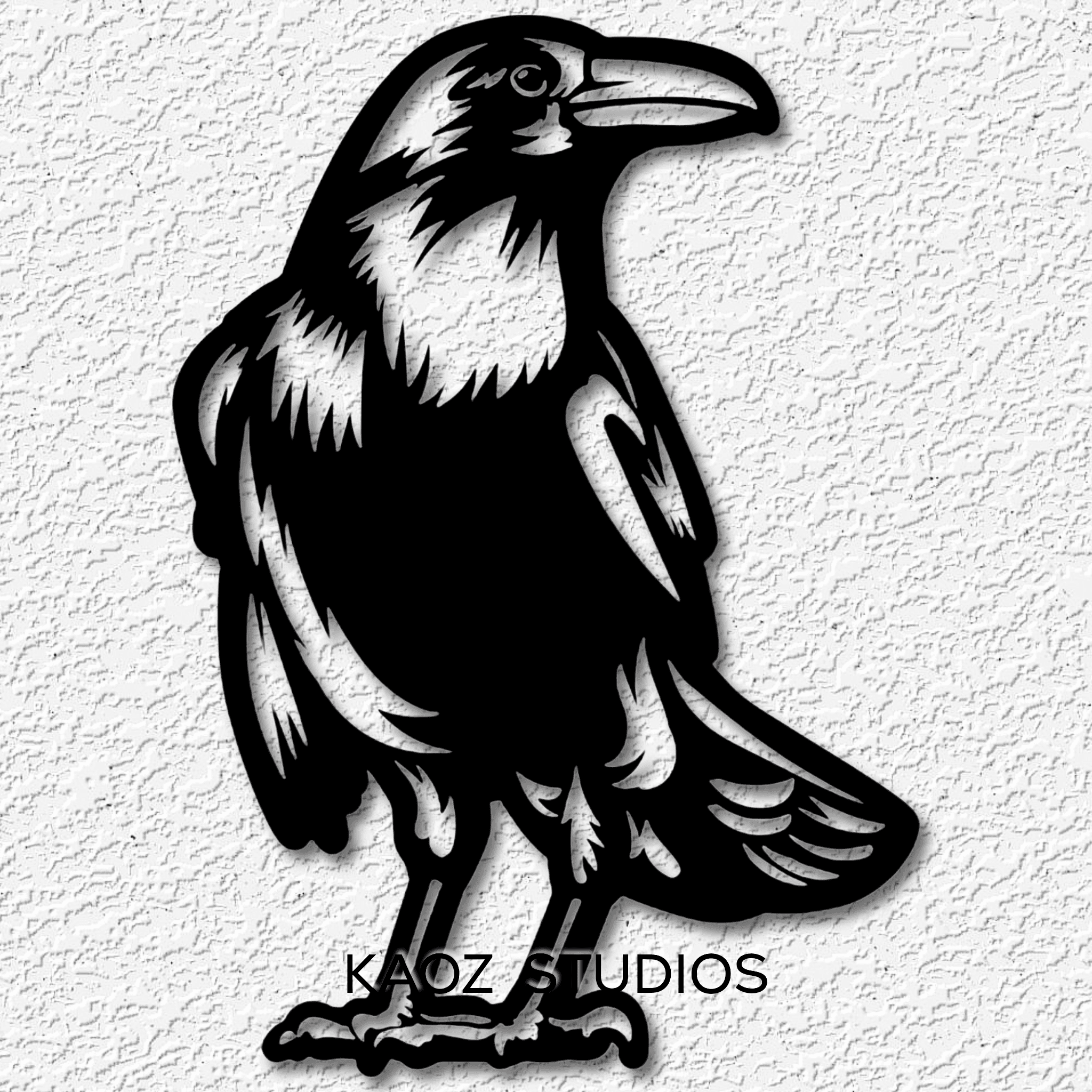 crow wall art bird wall decor nature decoration 3d model