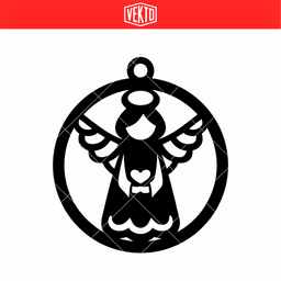 Christmas Angel Ornament STL 3d model