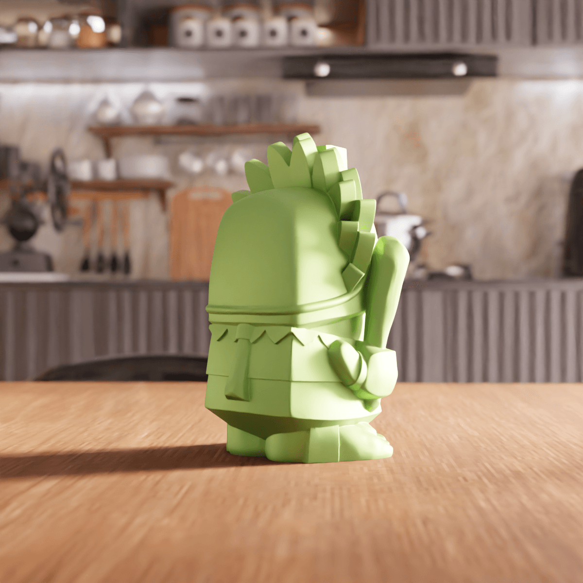 Aztec Tribal Warrior Totem Figurine 3d model