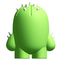 Creature Kin Prickles Figure – Cute Kawaii Cactus Art Toy STL 3d model