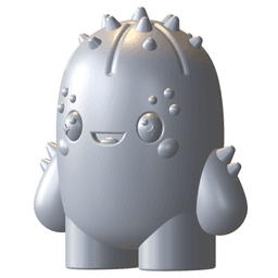 Creature Kin Prickles Figure – Cute Kawaii Cactus Art Toy STL 3d model
